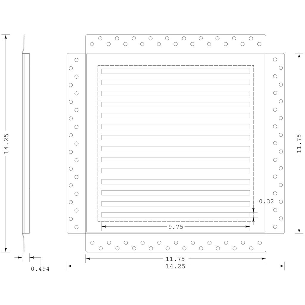 Flush Exhaust Fan Cover, 12″ x 12″ Made2Match